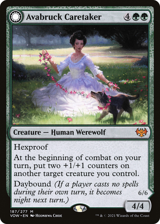 Avabruck Caretaker // Hollowhenge Huntmaster (VOW-187) - Innistrad: Crimson Vow: (Double Faced Transform) Foil