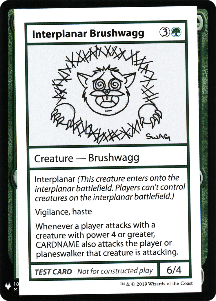 Interplanar Brushwagg (CMB1-079) - Mystery Booster Playtest Cards 2019