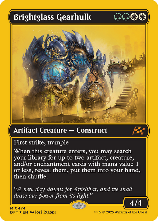 Brightglass Gearhulk (First-Place Foil) (DFT-474) - Aetherdrift Foil