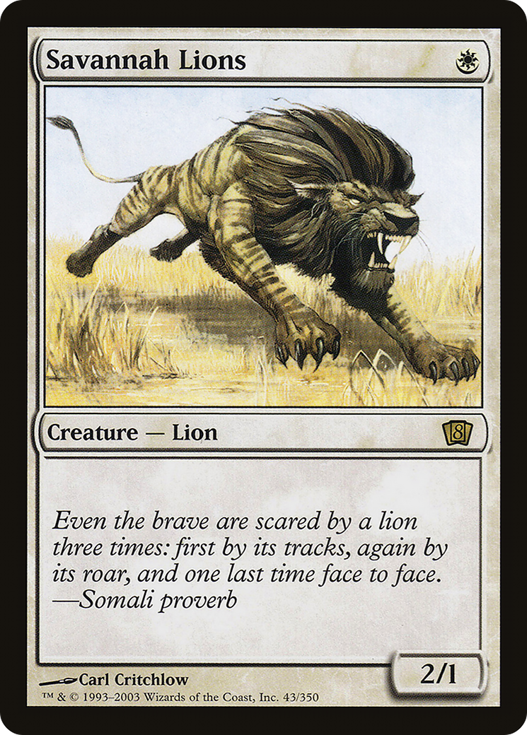 Savannah Lions (8ED-43★) - Eighth Edition Foil