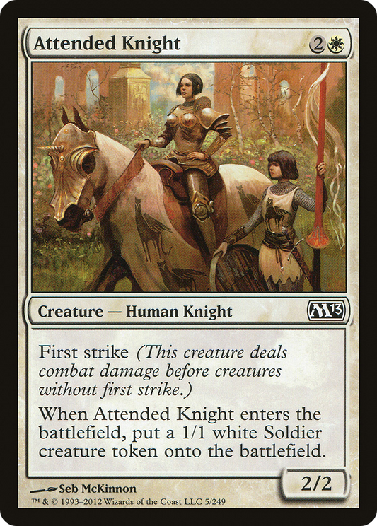 Attended Knight  (M13-005) - Magic 2013 Foil