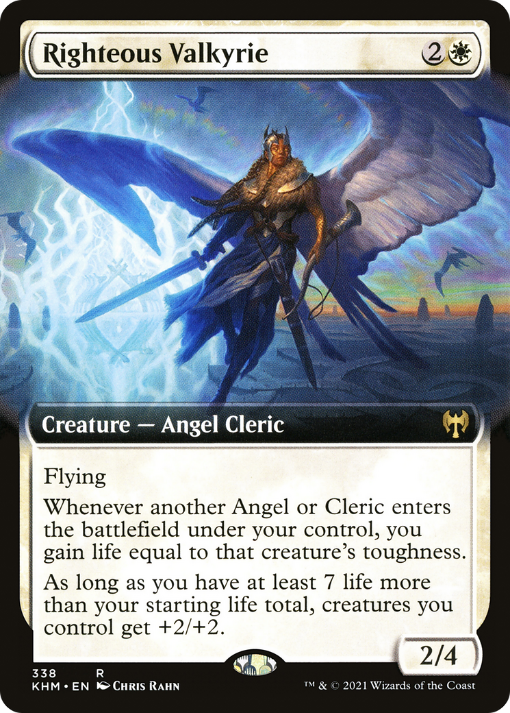 Righteous Valkyrie  (KHM-338) - Kaldheim: (Extended Art) Foil