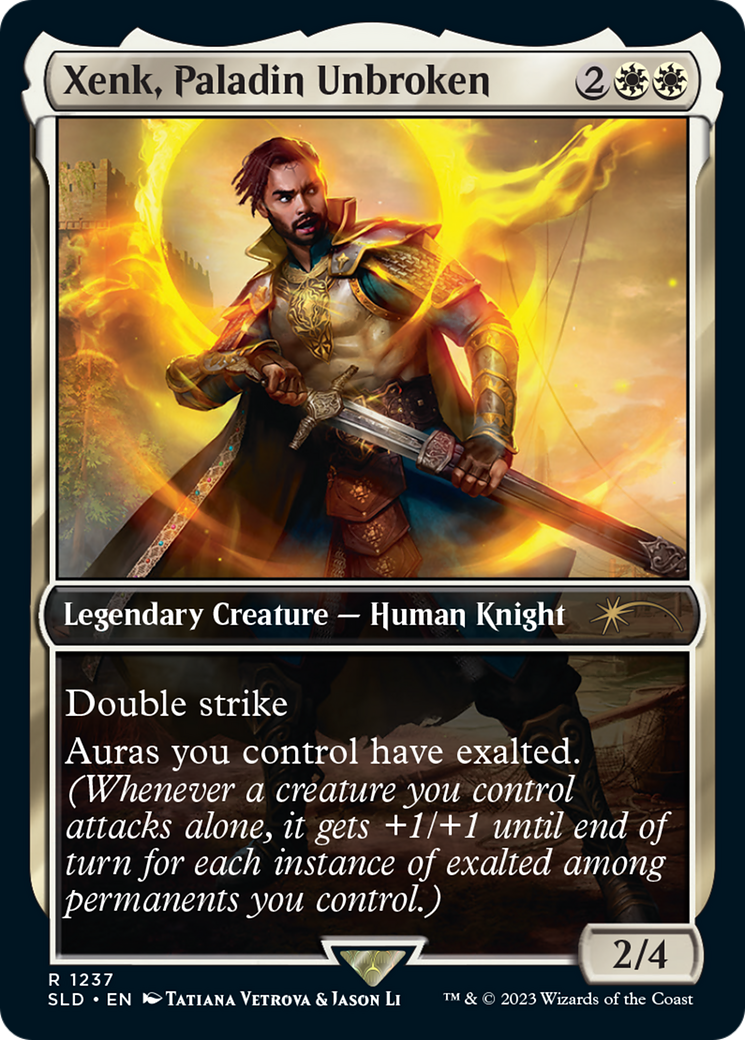 Xenk, Paladin Unbroken (SLD-1237) - Secret Lair Drop / Xenk, Paladin Unbroken Foil