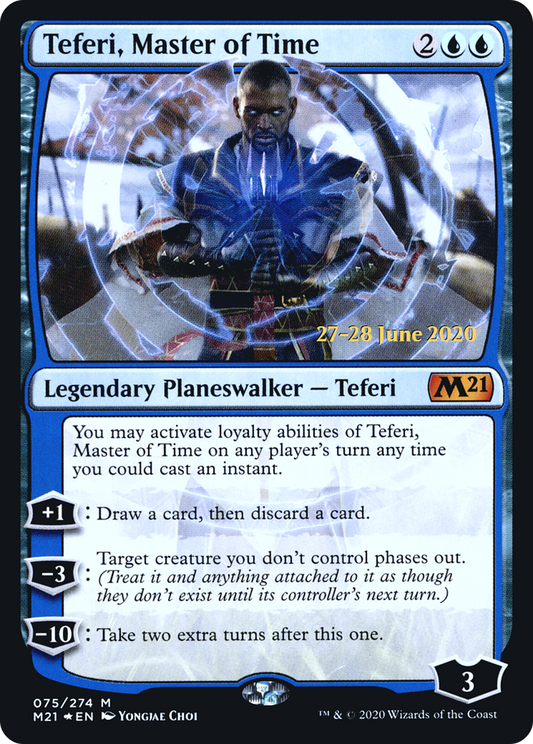 Teferi, Master of Time (PRE-075) - Core Set 2021 Promos Foil