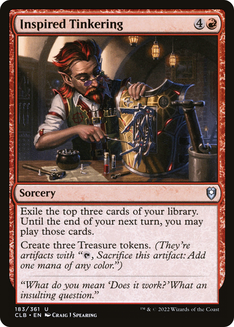 Inspired Tinkering  (CLB-183) - Commander Legends: Battle for Baldur's Gate