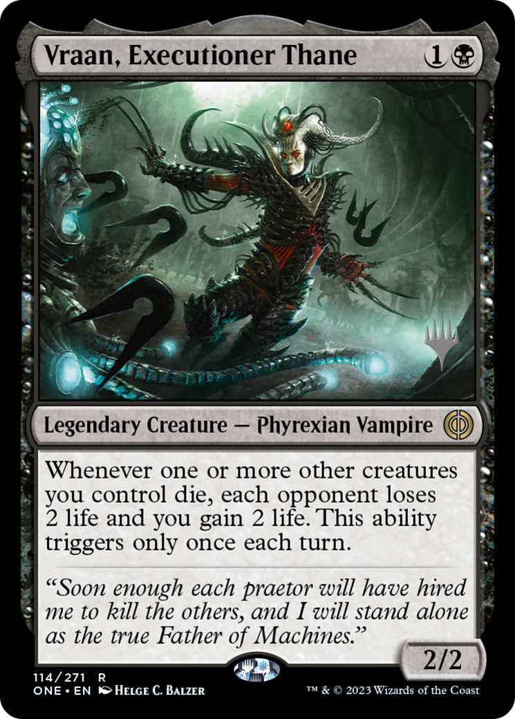 Vraan, Executioner Thane (PONE-114P) - Phyrexia: All Will Be One Promos Foil