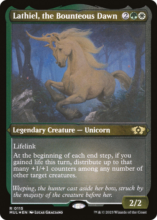 Lathiel, the Bounteous Dawn (MUL-115) - Multiverse Legends Etched Foil