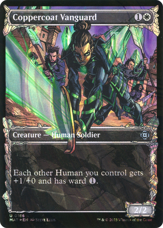 Coppercoat Vanguard (Halo Foil) (MAT-186) - March of the Machine: The Aftermath: (Showcase) Foil