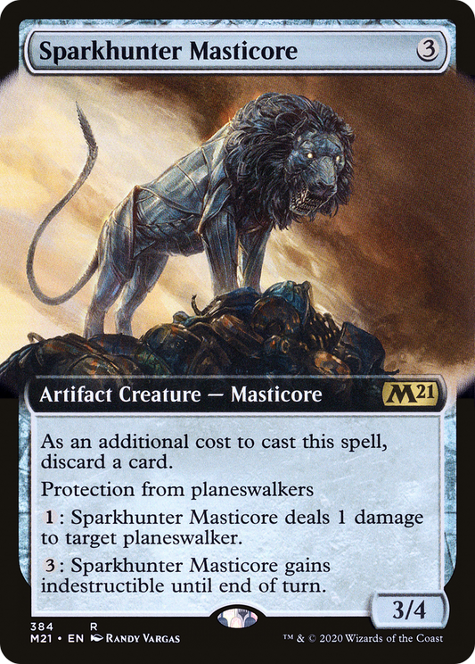 Sparkhunter Masticore (M21-384) - Core Set 2021: (Extended Art) Foil