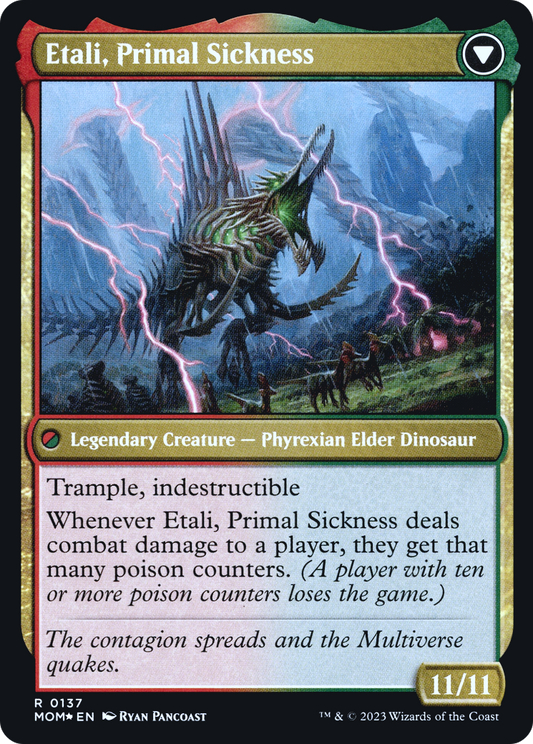 Etali, Primal Conqueror // Etali, Primal Sickness (PMOM-137S) - March of the Machine Promos Foil