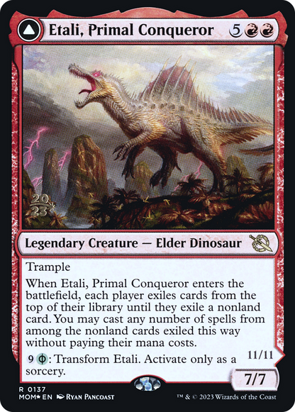 Etali, Primal Conqueror // Etali, Primal Sickness (PMOM-137S) - March of the Machine Promos Foil