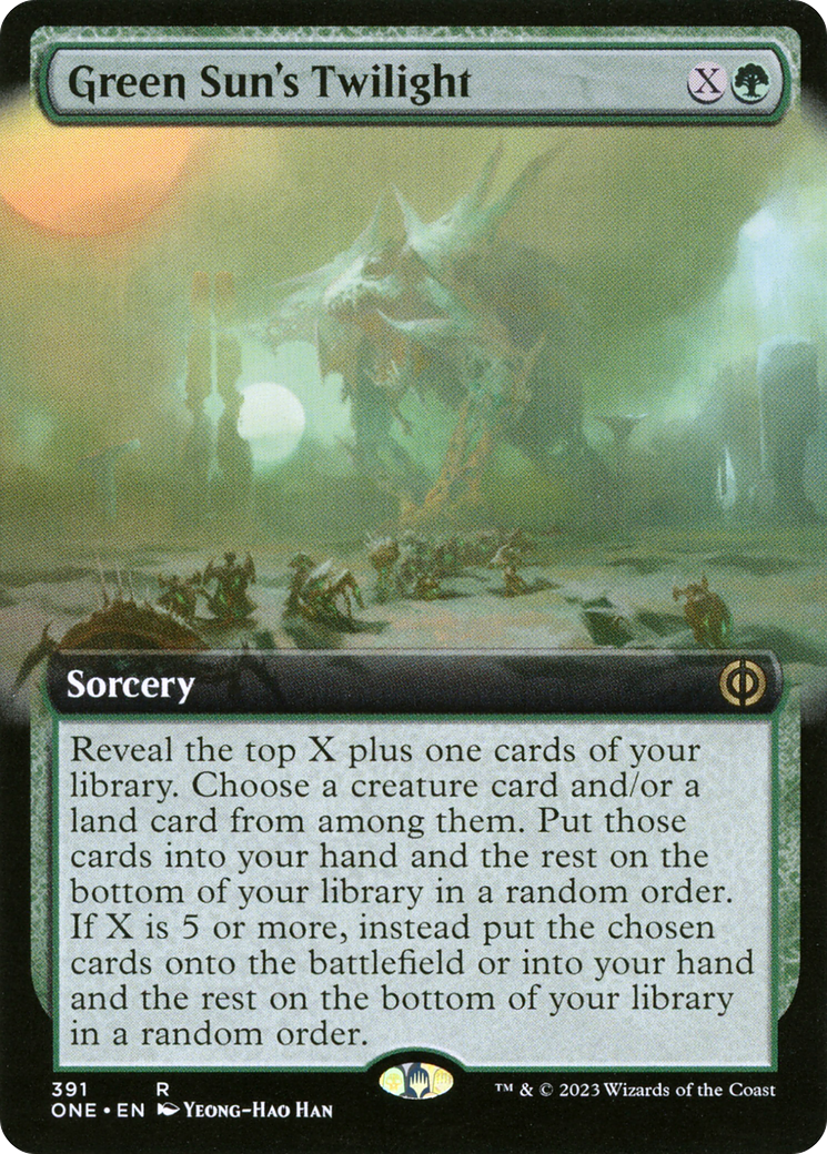 Green Sun's Twilight (Extended Art) (ONE-391) - Phyrexia: All Will Be One: (Extended Art) Foil