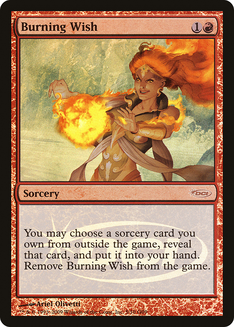 Burning Wish (G09-005) - Judge Gift Cards 2009 Foil