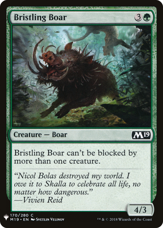 Bristling Boar (LIST-M19-170) - The List