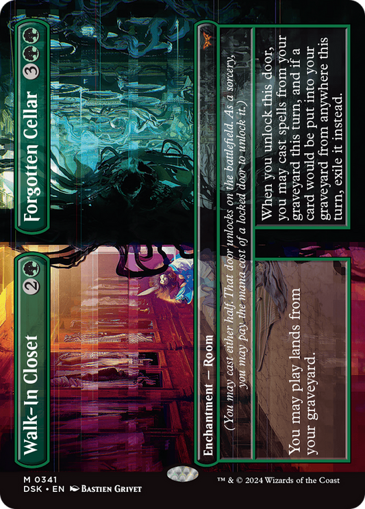 Walk-In Closet // Forgotten Cellar (Borderless) (DSK-341) - Duskmourn: House of Horror (Borderless) Foil