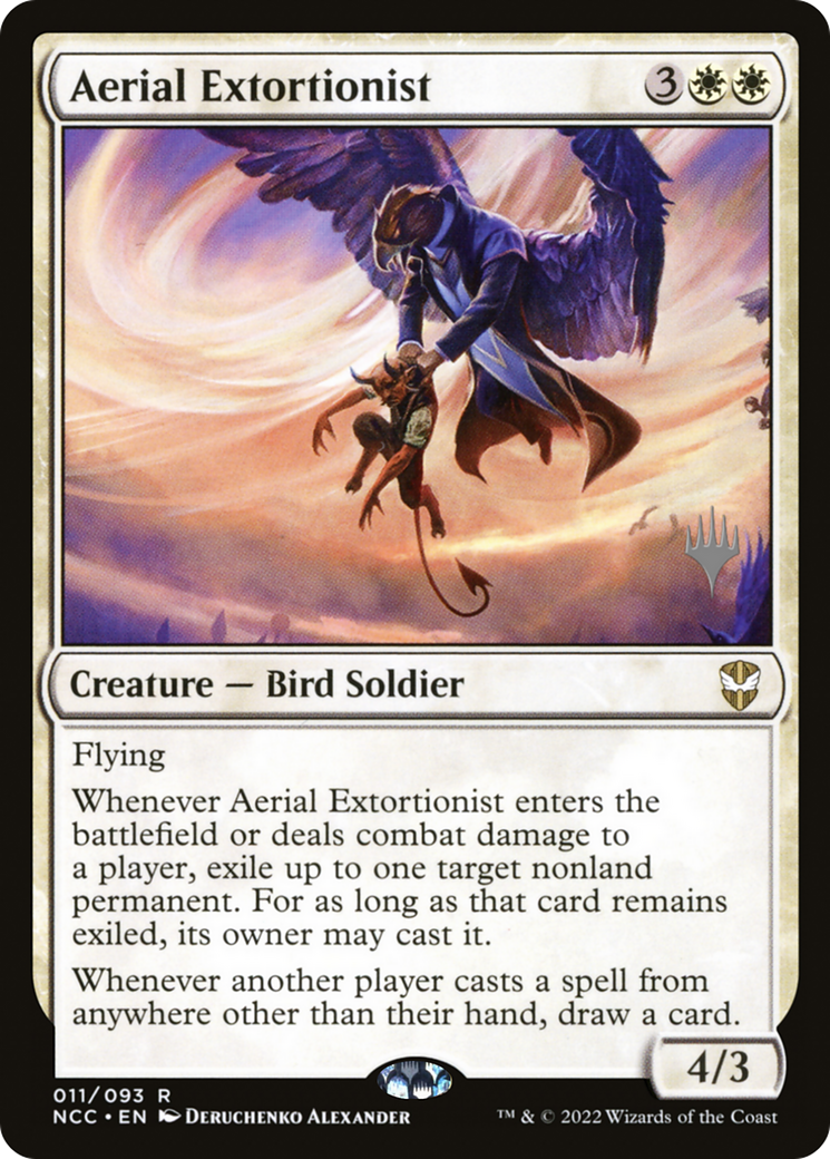 Aerial Extortionist (PNCC-11P) - New Capenna Commander Promos Foil