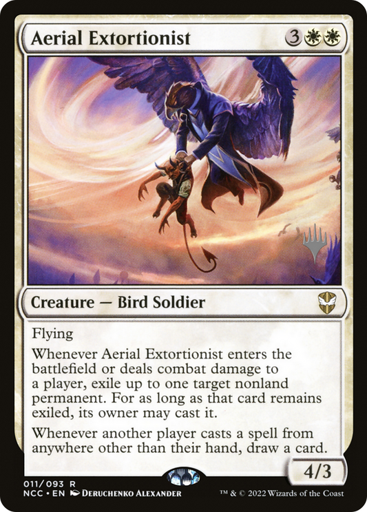 Aerial Extortionist (PNCC-11P) - New Capenna Commander Promos Foil