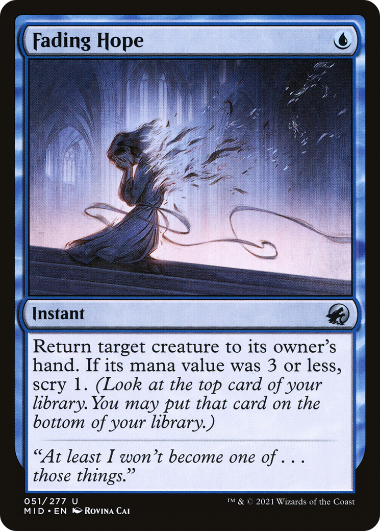 Fading Hope (MID-051) - Innistrad: Midnight Hunt Foil