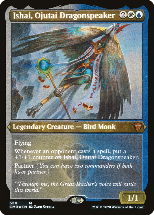 Ishai, Ojutai Dragonspeaker (CMR-520) - Commander Legends Etched Foil