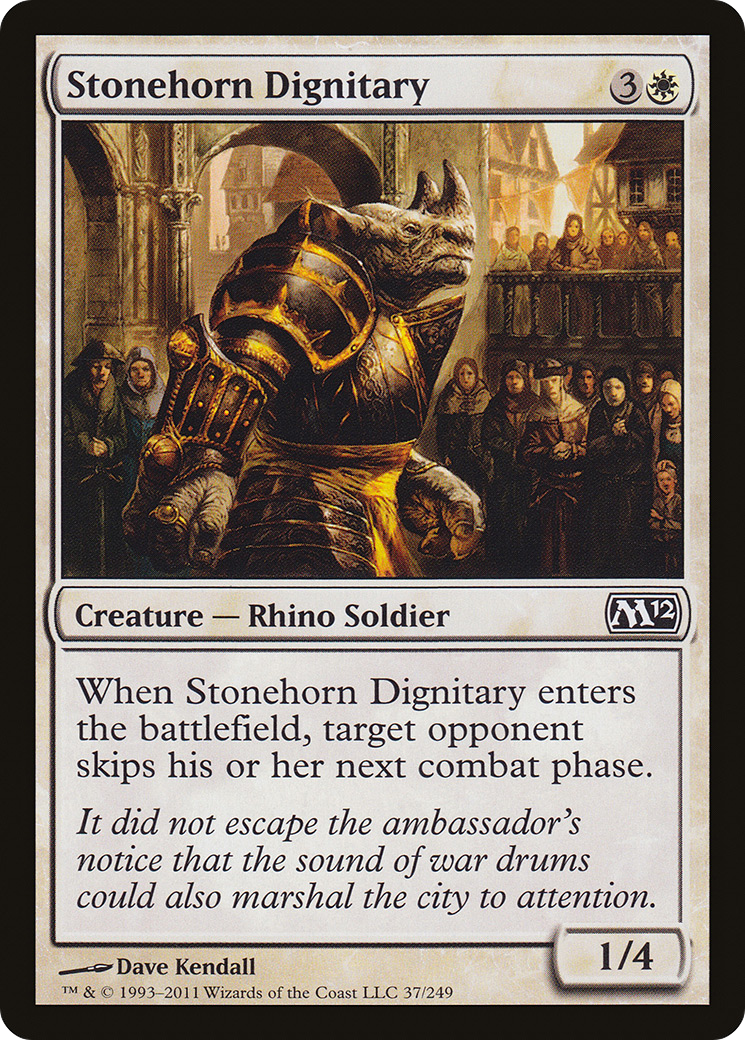 Stonehorn Dignitary (M12-037) - Magic 2012 Foil