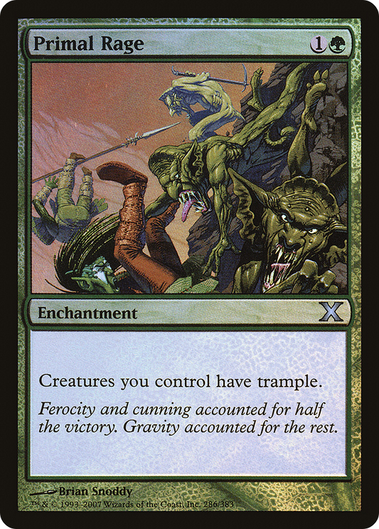 Primal Rage (10E-286★) - Tenth Edition Foil