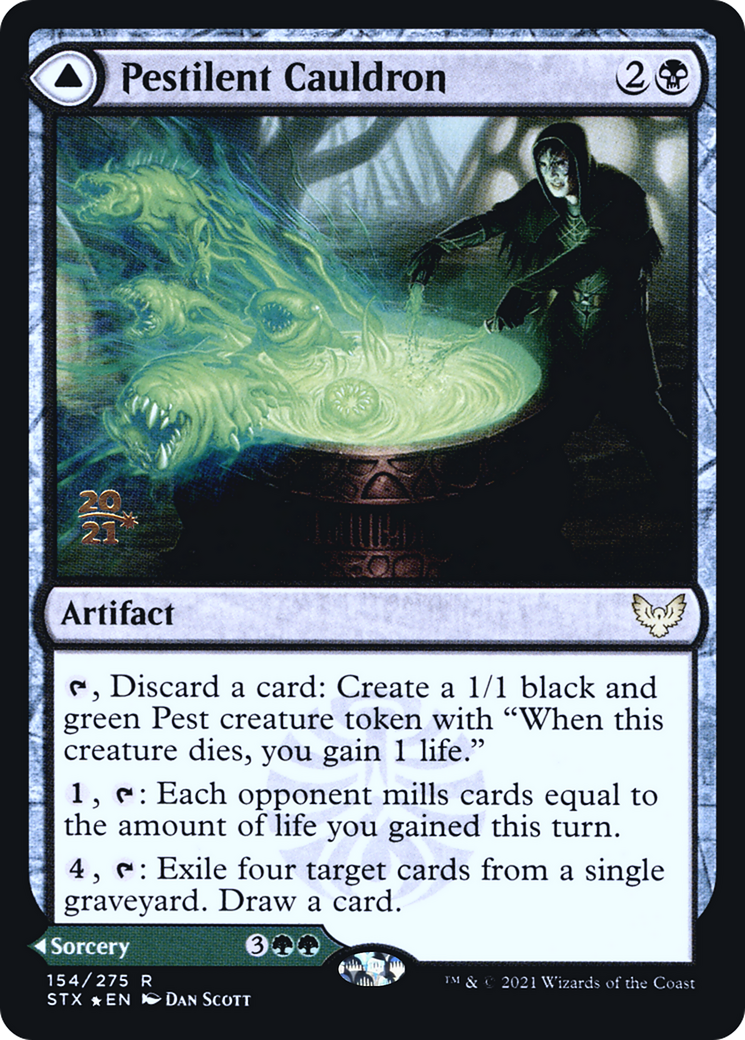 Pestilent Cauldron // Restorative Burst (PSTX-154S) - Strixhaven: School of Mages Promos Foil