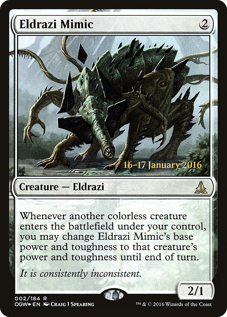 Eldrazi Mimic (PRE-02S) - Oath of the Gatewatch Promos (Prerelease) Foil
