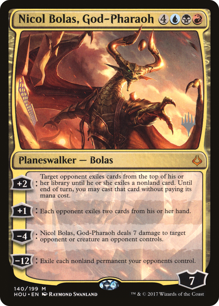 Nicol Bolas, God-Pharaoh (PHOU-140P) - Hour of Devastation Promos Foil