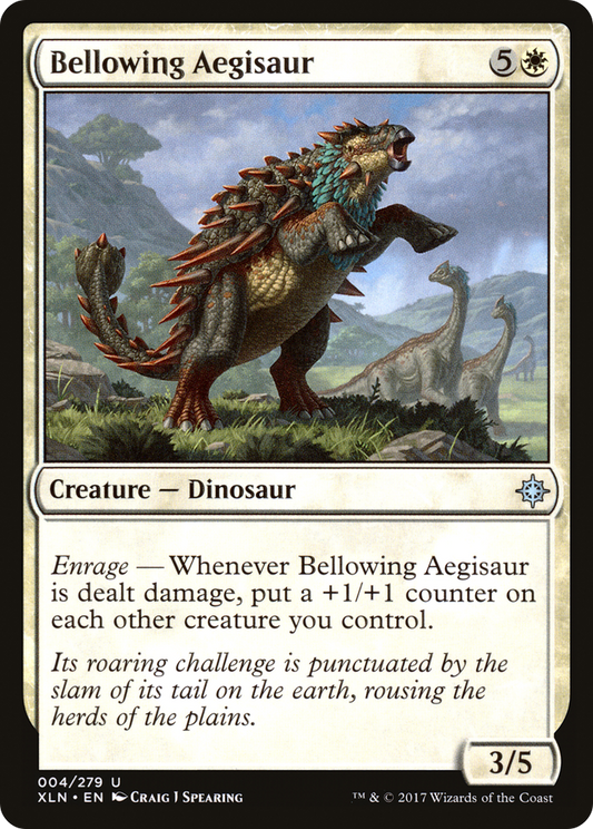 Bellowing Aegisaur (XLN-004) - Ixalan Foil