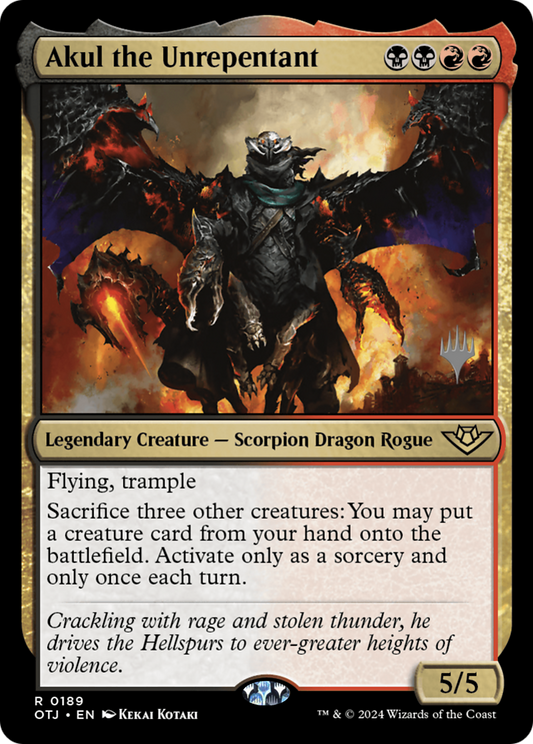Akul the Unrepentant (PPOTJ-189) - Outlaws of Thunder Junction Promos Foil (Promo Pack)