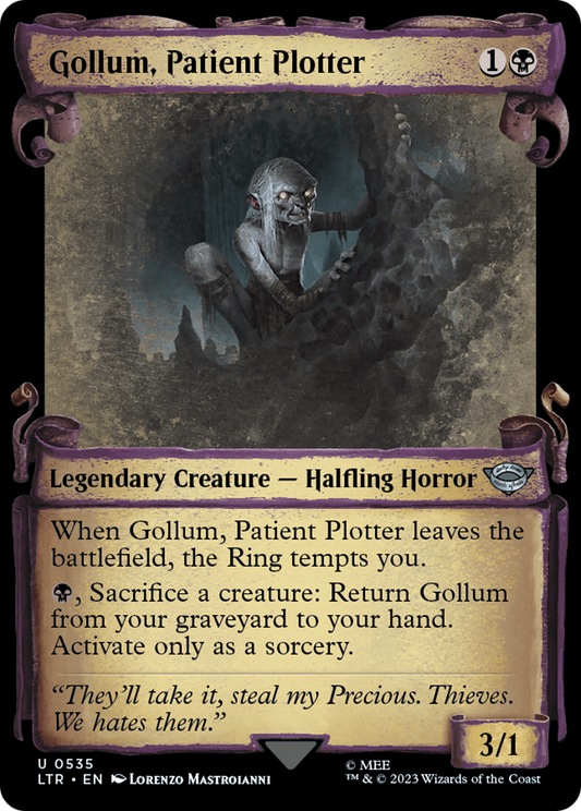 Gollum, Patient Plotter (Showcase Scrolls) (LTR-535) - The Lord of the Rings: Tales of Middle-earth: (Showcase) Foil