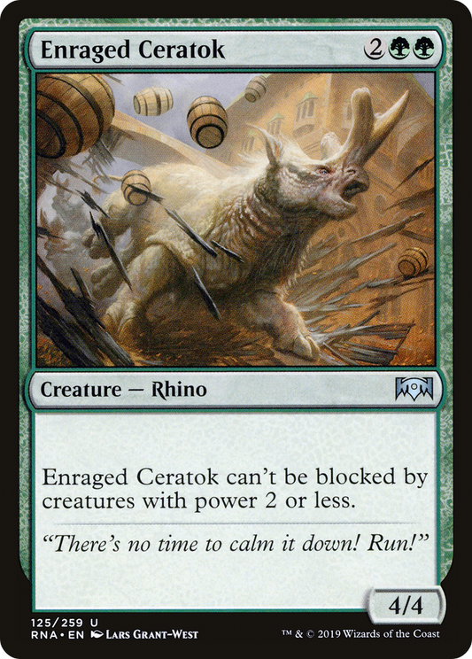 Enraged Ceratok (RNA-125) - Ravnica Allegiance Foil