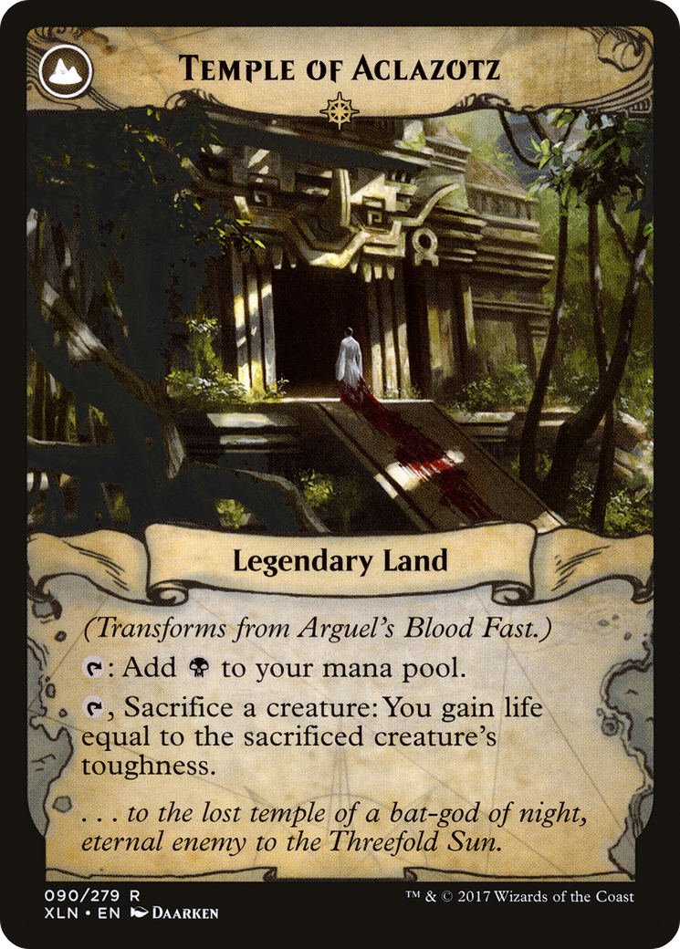 Arguel's Blood Fast // Temple of Aclazotz (XLN-090) - Ixalan: (compasslanddfc) Foil