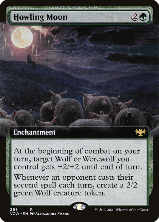 Howling Moon (VOW-391) - Innistrad: Crimson Vow: (Extended Art) Foil