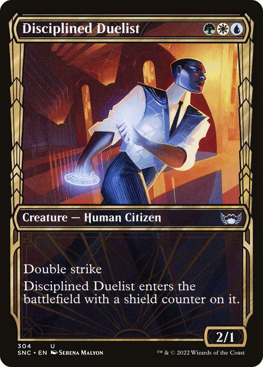 Disciplined Duelist (SNC-304) - Streets of New Capenna: (Showcase) Foil