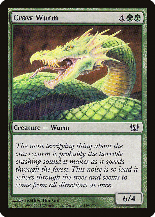 Craw Wurm (8ED-239★) - Eighth Edition Foil