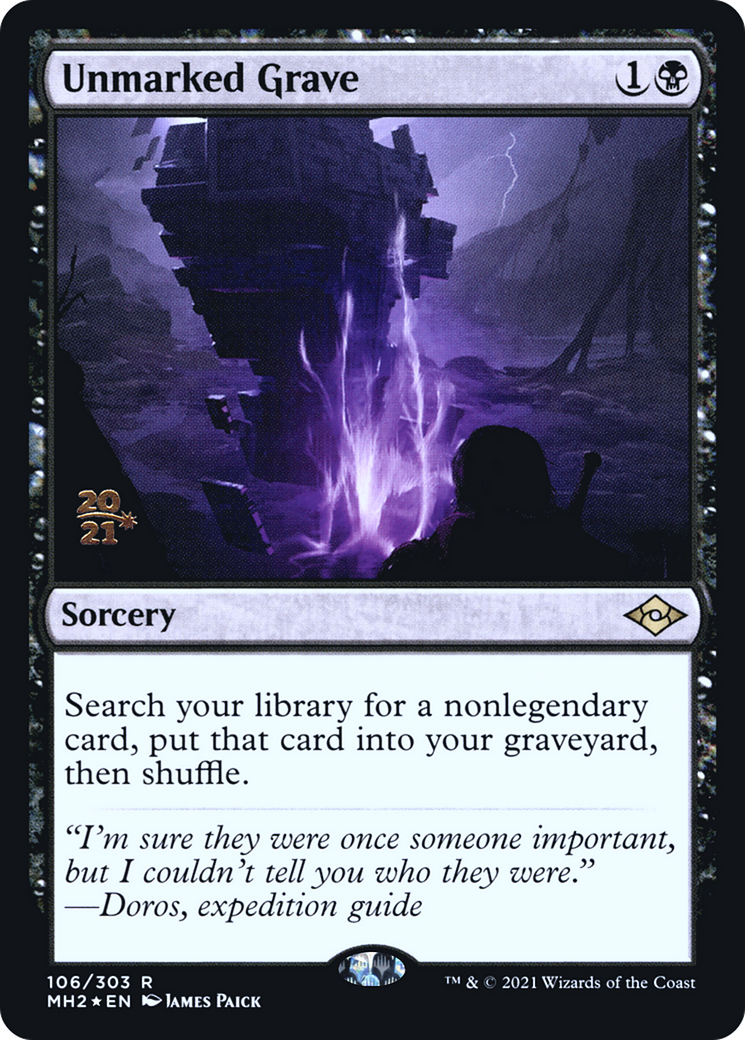 Unmarked Grave (PRE-106) - Modern Horizons 2 Promos (Prerelease) Foil