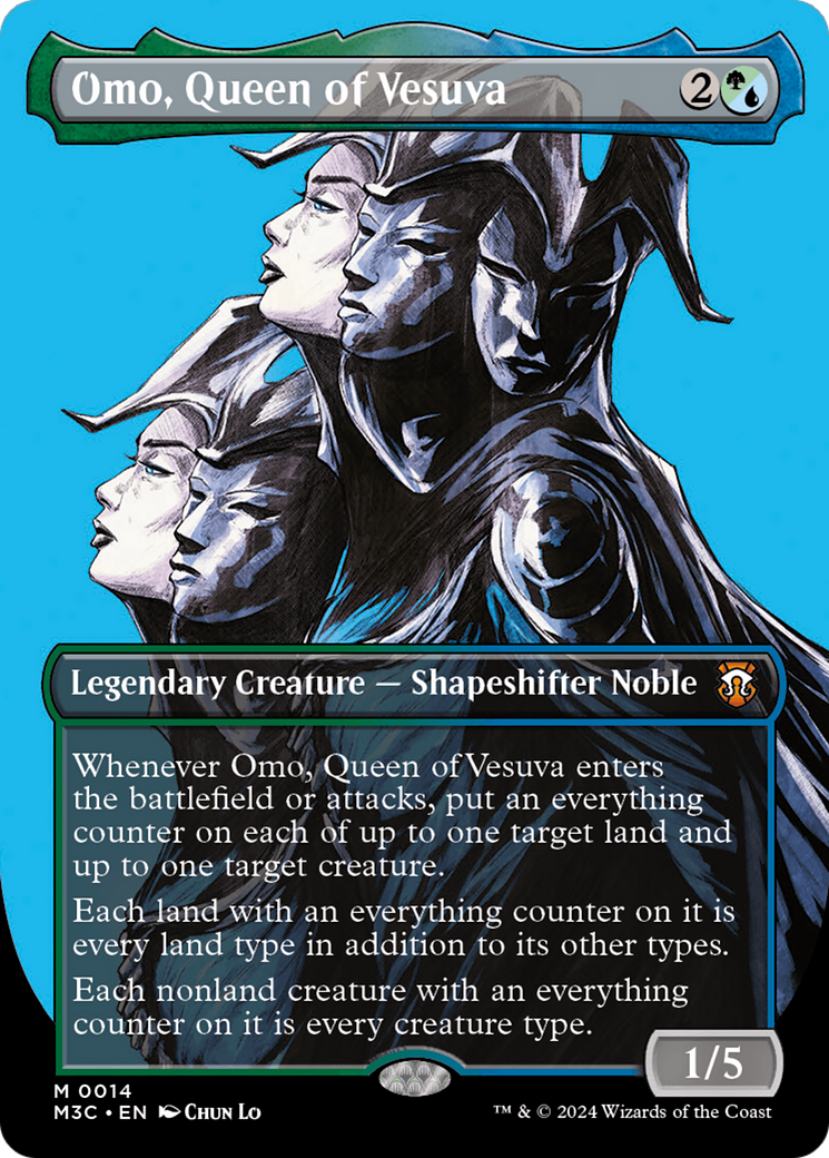 Omo, Queen of Vesuva (Borderless) (M3C-014) - Modern Horizons 3 Commander (Borderless)