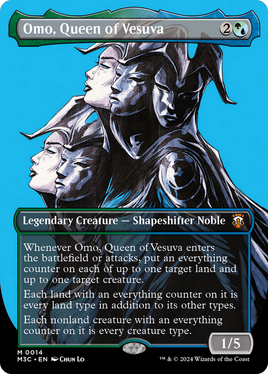 Omo, Queen of Vesuva (Borderless) (M3C-014) - Modern Horizons 3 Commander (Borderless)