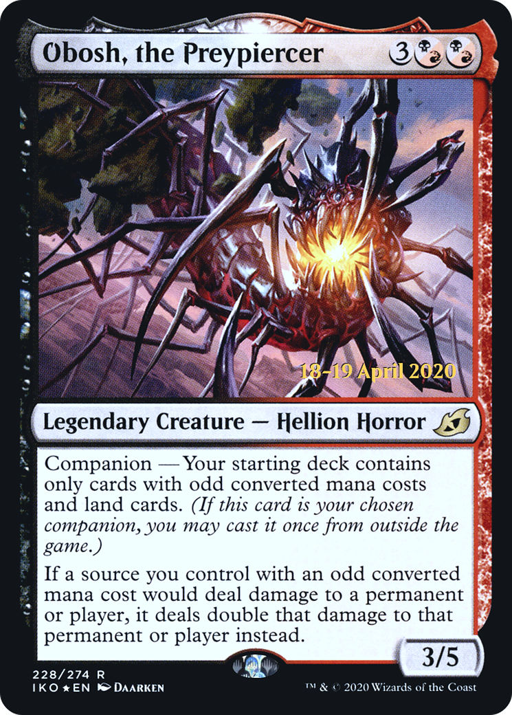 Obosh, the Preypiercer (PIKO-228S) - Ikoria: Lair of Behemoths Promos: (companion) Foil