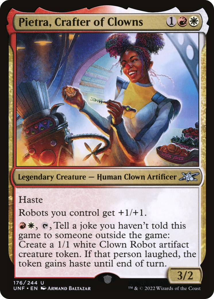 Pietra, Crafter of Clowns (UNF-176) - Unfinity Foil