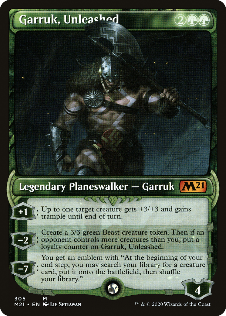 Garruk, Unleashed (M21-305) - Core Set 2021: (Showcase)