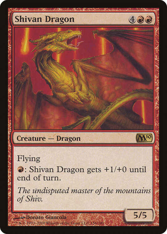 Shivan Dragon (M10-156) - Magic 2010 Foil