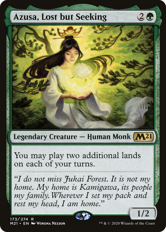 Azusa, Lost but Seeking (PPM21-173) - Core Set 2021 Promos Foil (Promo Pack)