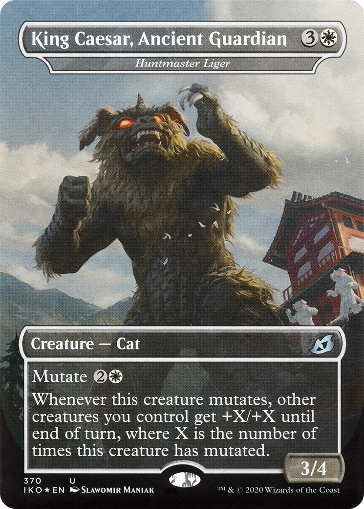 Huntmaster Liger  (Borderless)(IKO-370) - Ikoria: Lair of Behemoths / King Caesar, Ancient Guardian Foil