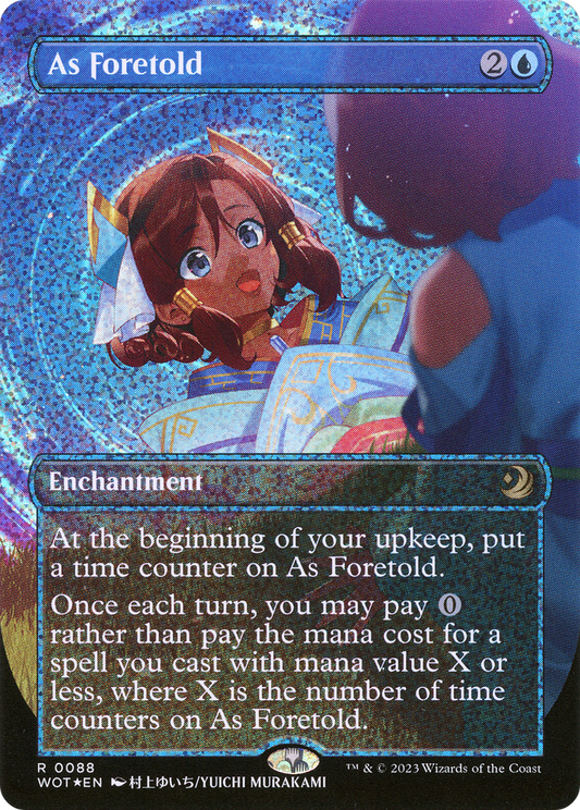 As Foretold (Anime Borderless) (Confetti Foil) (WOT-088) - Wilds of Eldraine: Enchanting Tales (Borderless) Foil