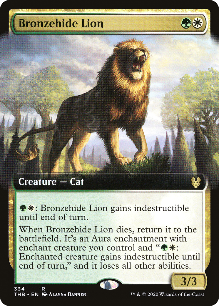 Bronzehide Lion (THB-334) - Theros Beyond Death: (Extended Art) Foil