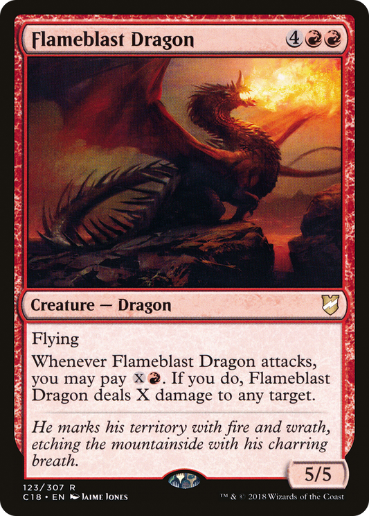 Flameblast Dragon (C18-123) - Commander 2018