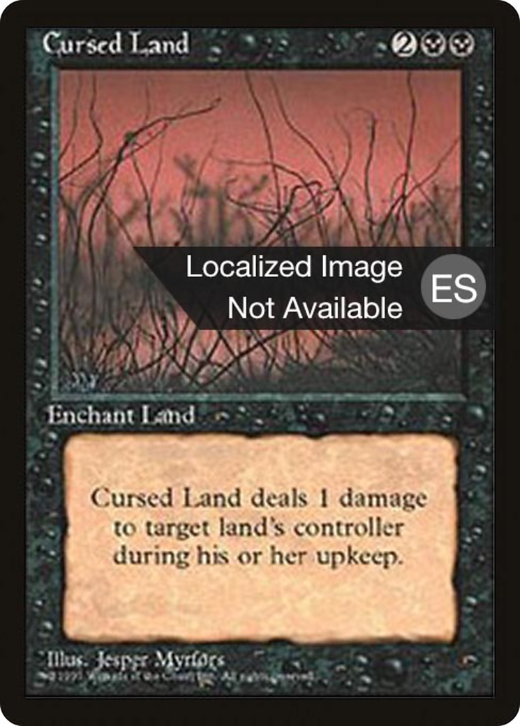 Cursed Land (4BB-127) - Fourth Edition Foreign Black Border