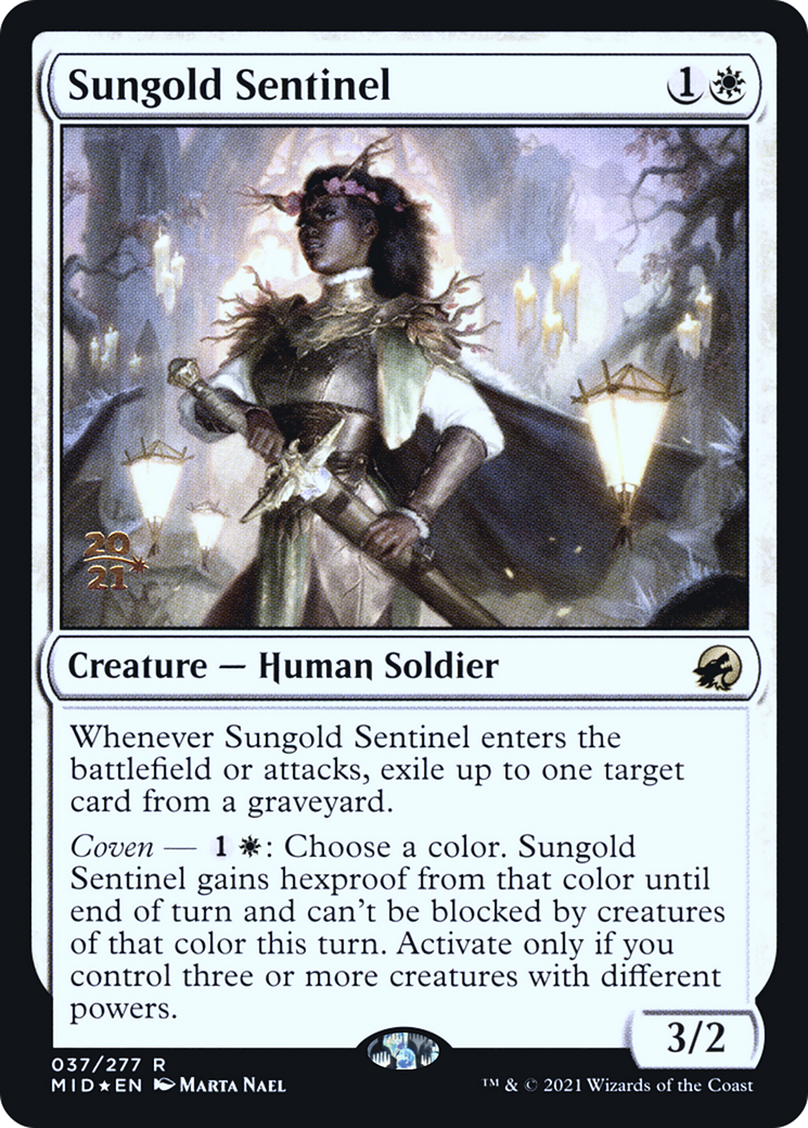 Sungold Sentinel (PRE-37S) - Innistrad: Midnight Hunt Promos (Prerelease) Foil
